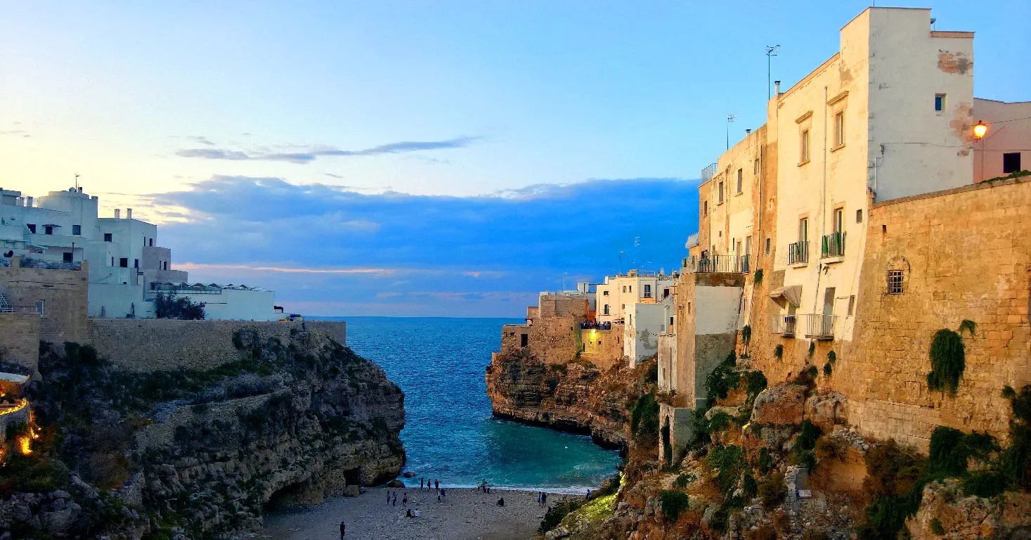 Polignano a Mare at sunset